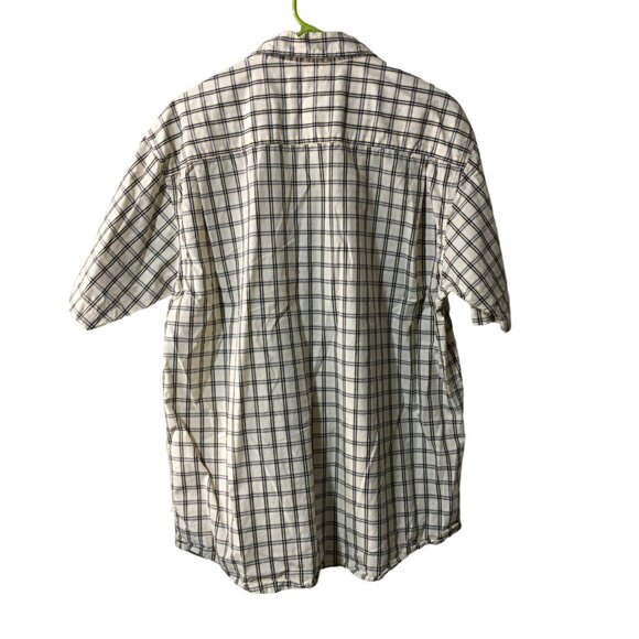 WRANGLER HERO YELLOW PLAID SHORT SLEEVE BUTTON DOWN SHIRT MENS LARGE - Picture 2 of 4